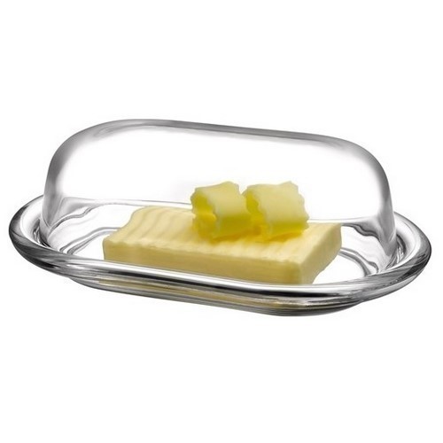 MANTEQUILLERA PASABAHCE CRISTAL 20X13CMS